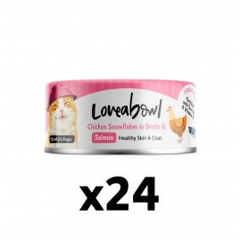 Loveabowl 亮毛嫩雞+三文魚貓罐頭 70g（1箱=24罐）